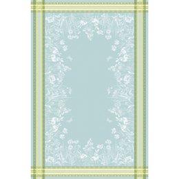 Tovaglia in lino Coniglietto pasquale - blu-verde-giallo