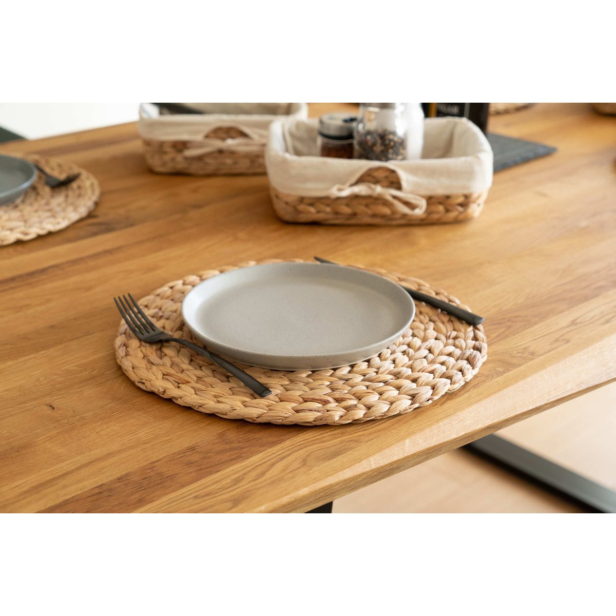 Tafelsets gemaakt van waterhyacint, ronde gevlochten - diameter van 35 cm