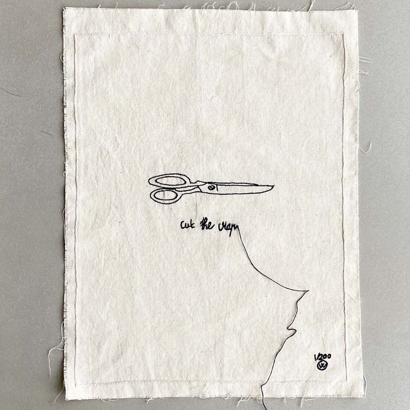 stitched art 'cut the crap'