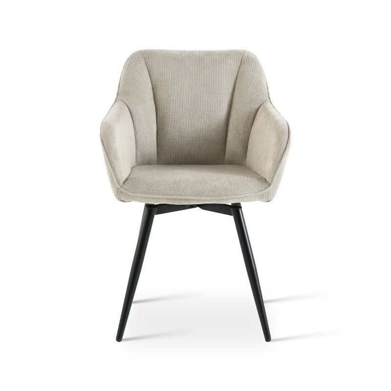 Sienna fauteuil [set van 2] [linnenstof] [360 graden draaibare voet]