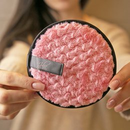 Make-upfjerningspude XXL I vaskbar I øjne og ansigt I dybderens med kun vand I mikrofiber