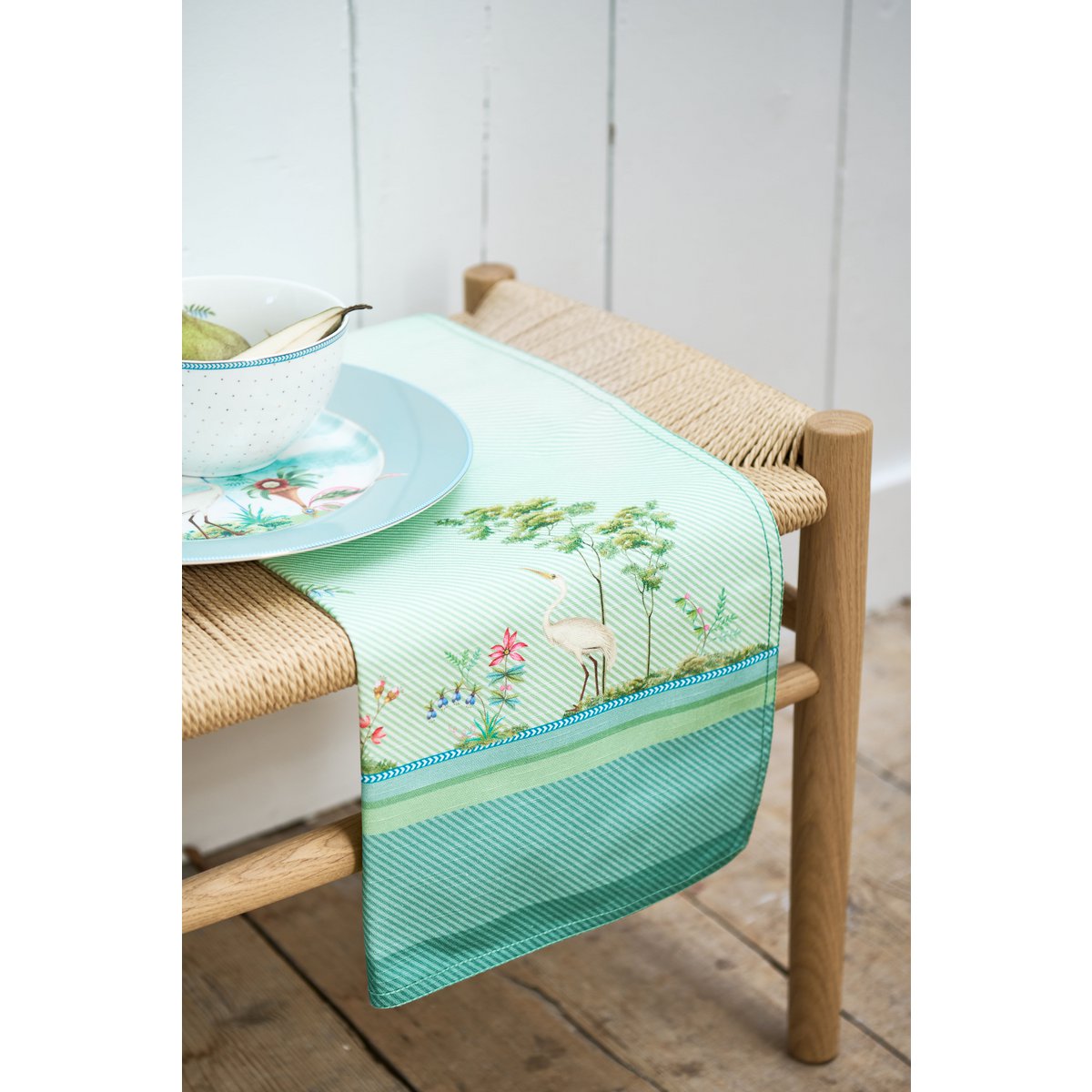 Tea Towel Jolie Heron Small Green 50x70cm