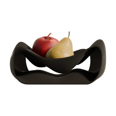 Fano modernes Design Obstschale Black Edition