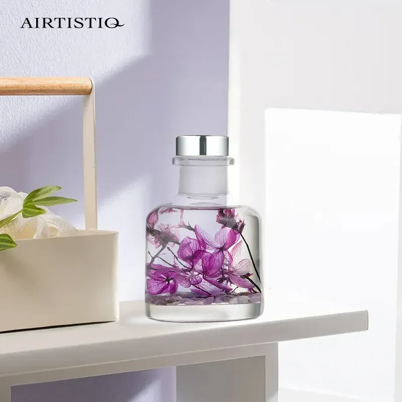 Diffuseur à roseaux luxe glas met droogbloemen lavande 100 ml