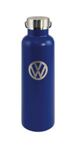 Volkswagen VW RVS Thermische Drinkfles, warm/koud, 735ml in Geschenkdoos - Logo/Blauw