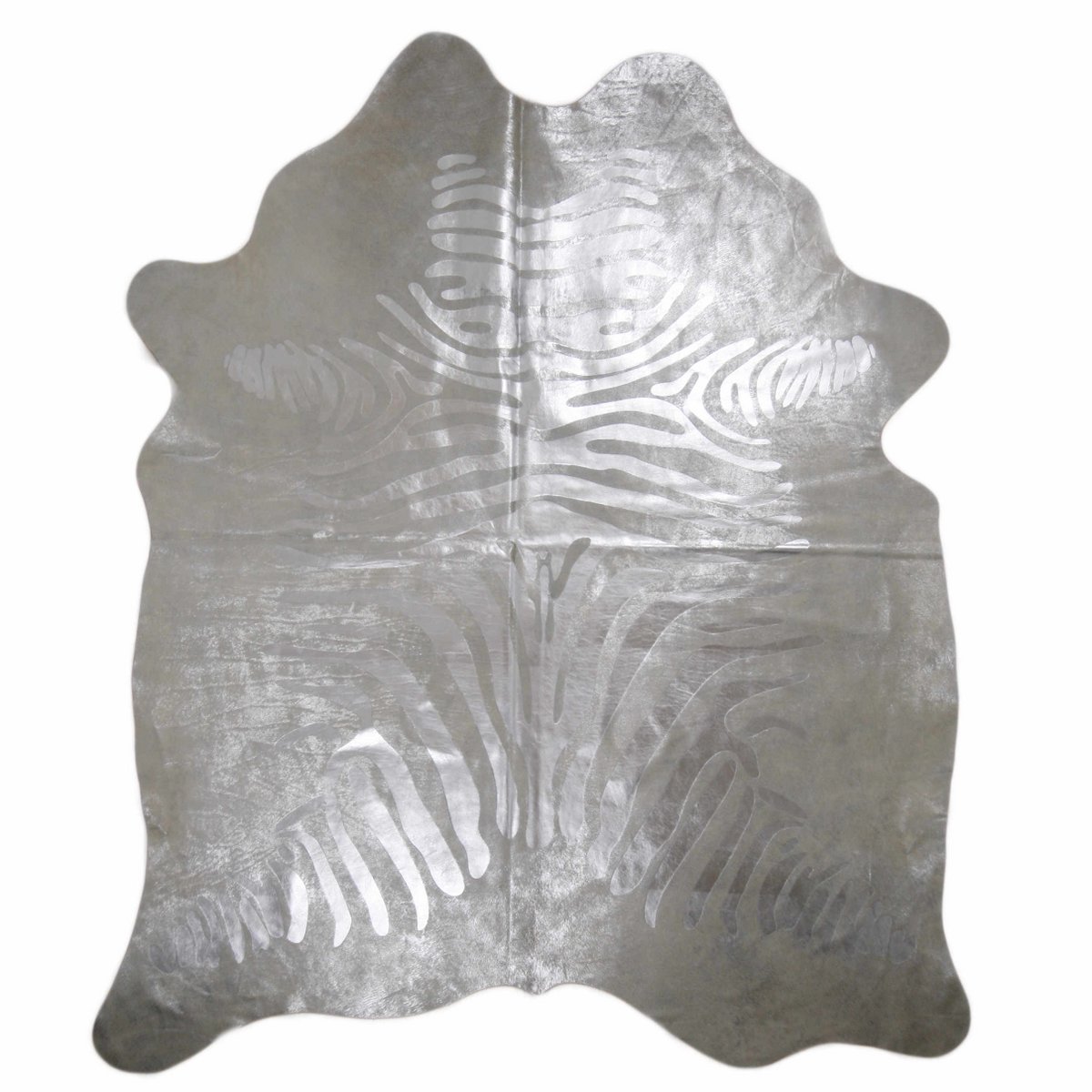 Cowhide rug - Zebra metallic | 2 colors