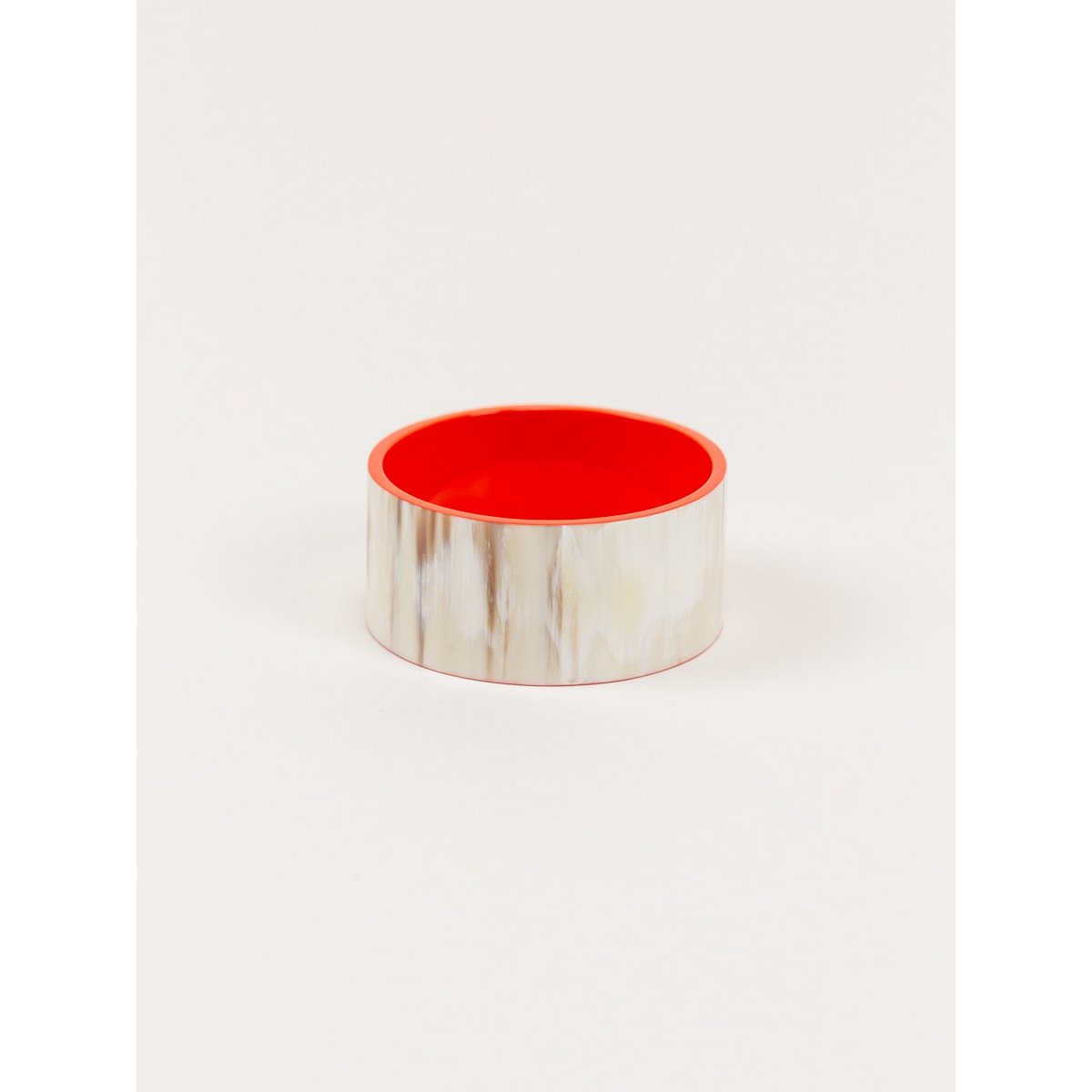 Bandeau brede armband in blonde hoorn en oranje lak