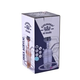 Shisha-Komplettset – ideal für Reisen, Strand, Festivals – Shisha mit Silikonschlauch, Zange, Wasserpfeife, komplettes modernes Acrylglas-Set