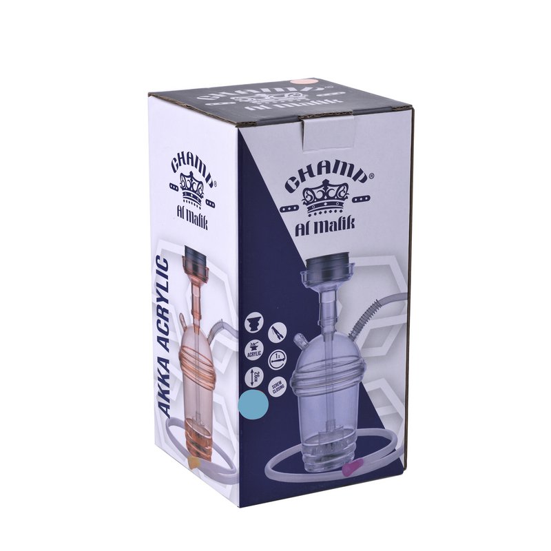 Shisha-Komplettset – ideal für Reisen, Strand, Festivals – Shisha mit Silikonschlauch, Zange, Wasserpfeife, komplettes modernes Acrylglas-Set