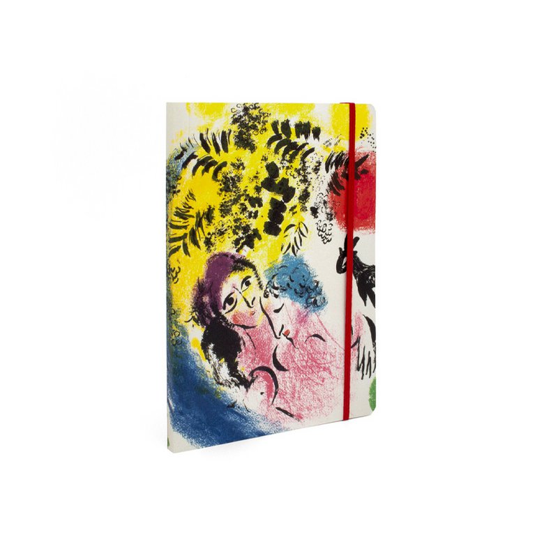 Softcover-Bücher A5, Marc Chagall, Lovers under red sun