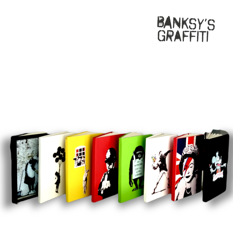 Banksy A5 size notebook - Lizzy Stardust