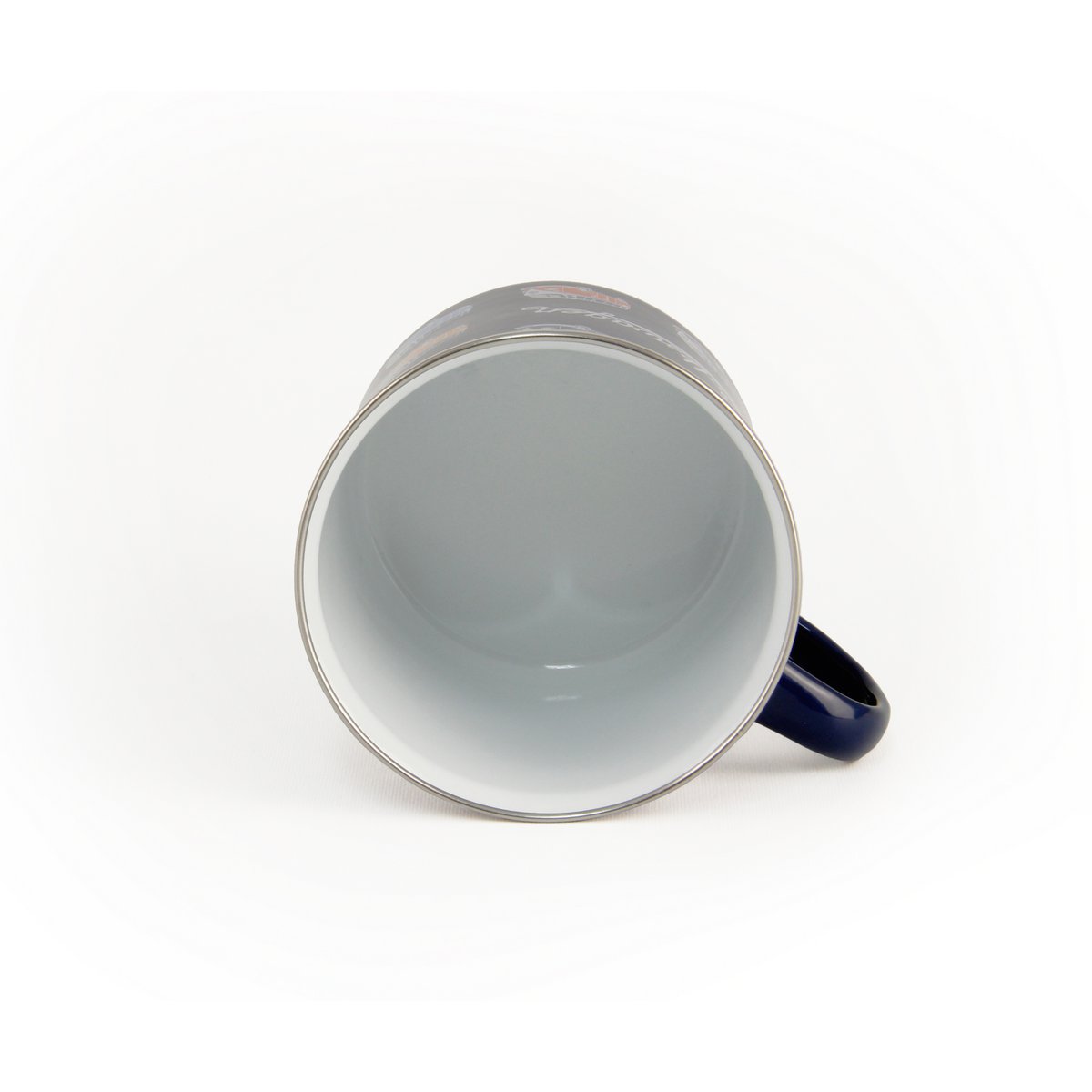 Volkswagen VW T1 Bus Emaille-Tasse, 500 ml, in Geschenkbox – Bus Parade/Blau
