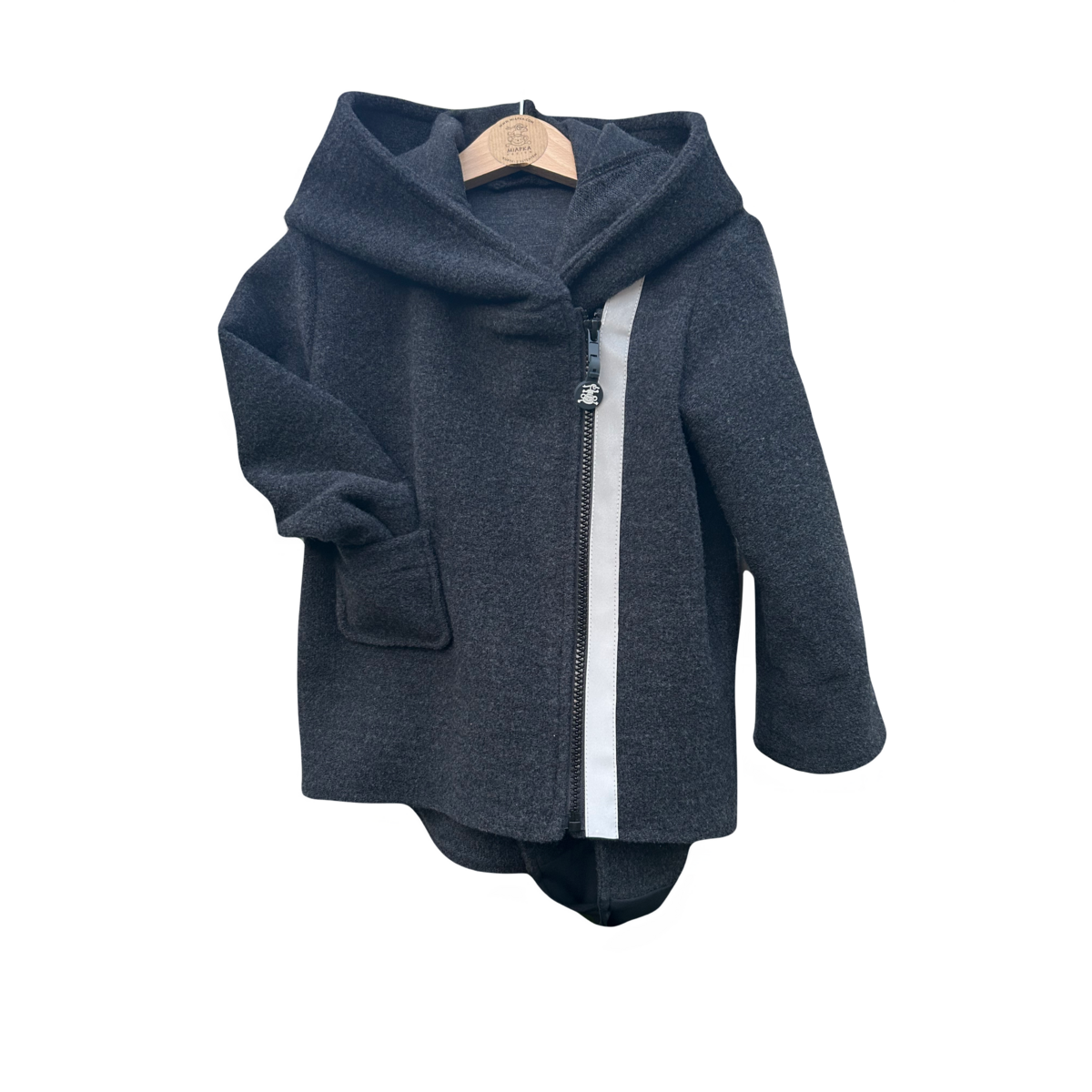 baby 100% merino wool jacket Grey