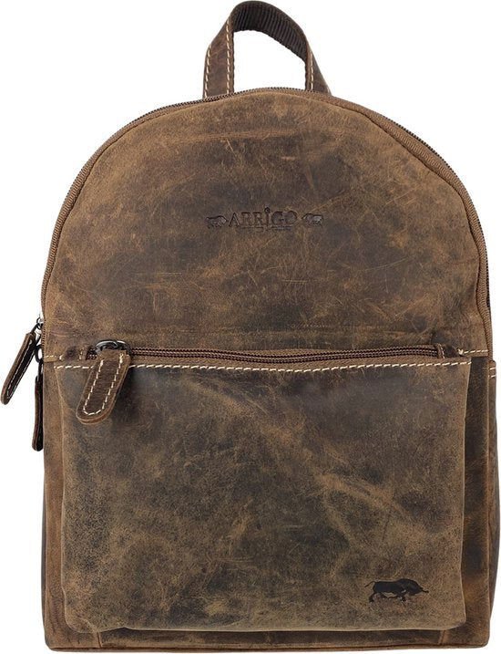 Kleiner Cognac Leder -Rucksack für Frauen - Arrigo Buffalo