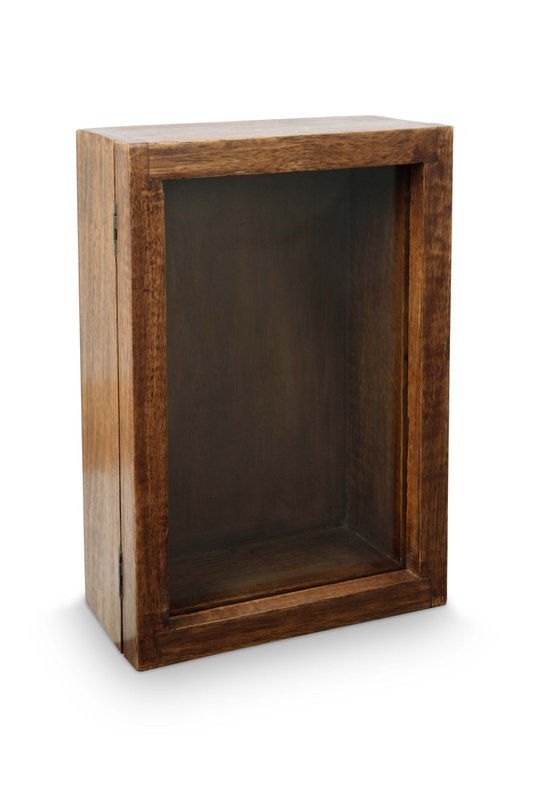 Wall Cabinet Wood Brown Small 33x23x11cm