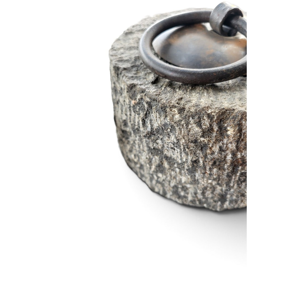 Door stone stopper with Aged Iron Ring