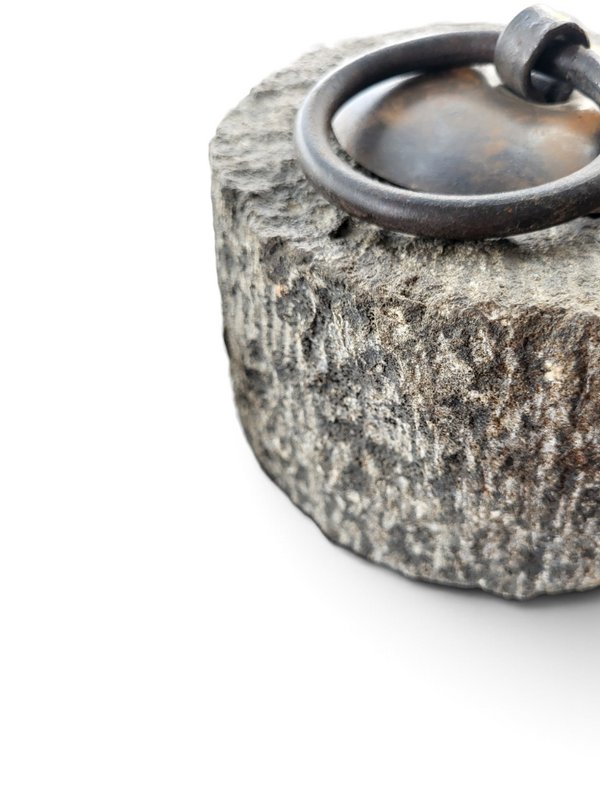 Door stone stopper with Aged Iron Ring