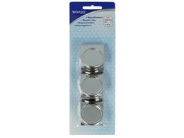 Magnetclip Westcott 45x38mm 3 Stk. Verchromt. Kappe: 60-70 Blatt Papier à 80 g.