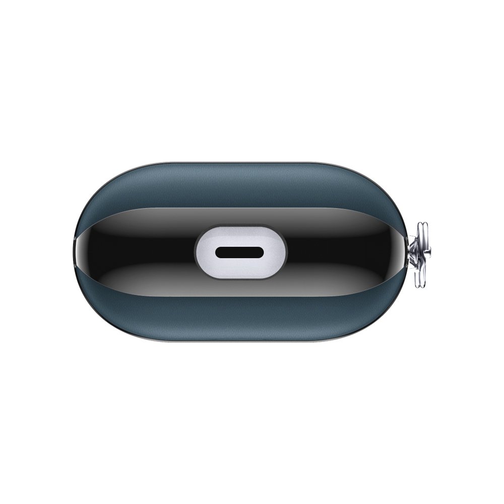 Airpod Hülle Snap Gen 1/2 Leder Blau