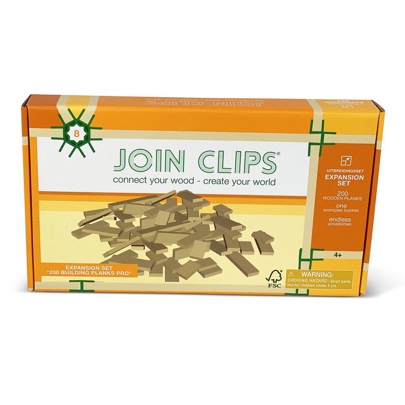Unir clips expansión set 200 planks de construcción de madera pro
