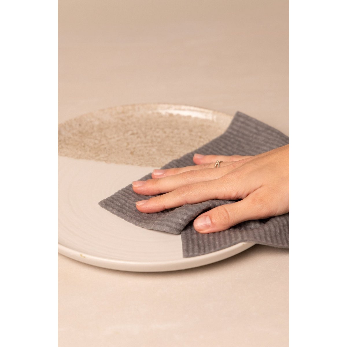 Natural bath towel (in set)