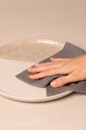 Natural bath towel (in set)