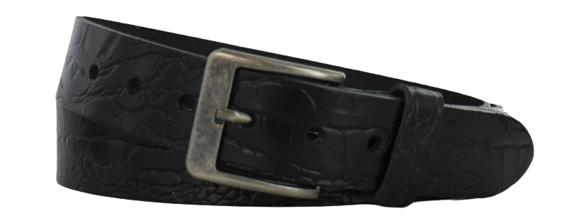 Waist belt 4cm | Grain leather crocodile print