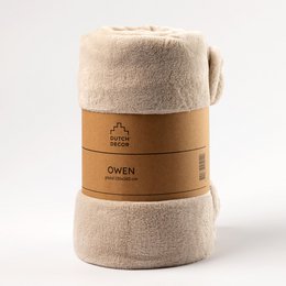 Dutch Decor OWEN - Plaid 130x160 cm - Pumice Stone - Beige