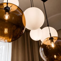 s.luce Orb Glaskugel Hängelampe 150cm Aufhängung Schwarz