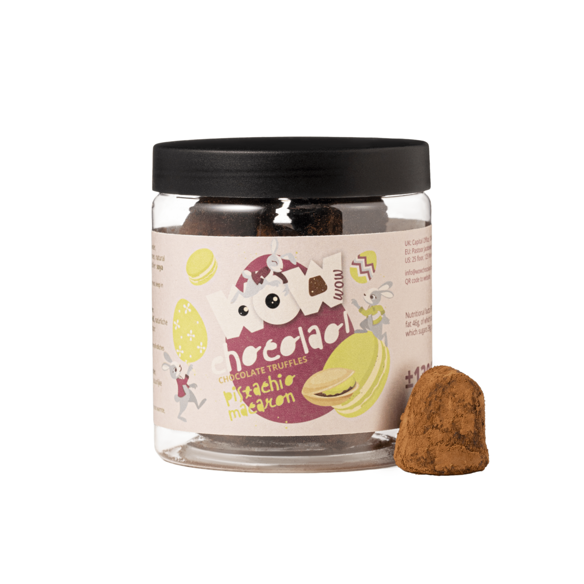 Pistachio Macaroon Chocolate Truffles - 130g Easter Gifting Jar
