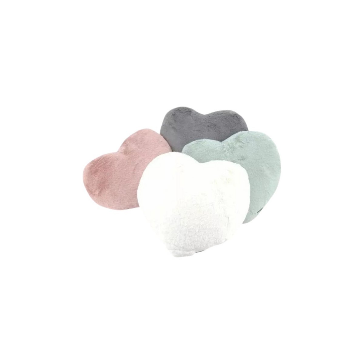 Heart pillow »cuddly pillow 37 x 34 cm» soft heart pillow »decorative pillows» decorative pillows made of synthetic fur