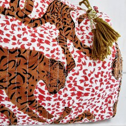 sac cosmétique fait main "h.Leopard"
