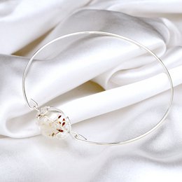 Bracelet élégant bracelet bracelet en graines de pissenlit - Bijoux minimalistes plaqués argent - RETARM-32