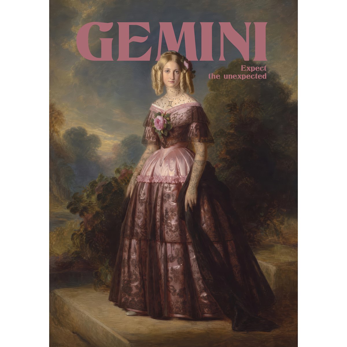 Gemini  - Postcard - Astro Queen Collection 