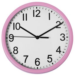 Wanduhr - Ø 17,7 cm, rosa