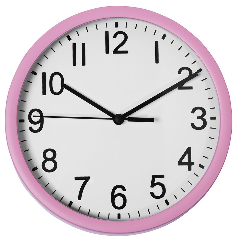 Wanduhr - Ø 17,7 cm, rosa