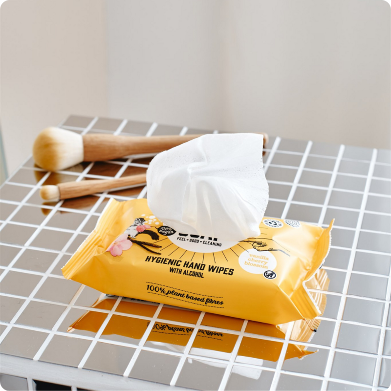 Hygienic hand wipes vanilla & cherry blossom