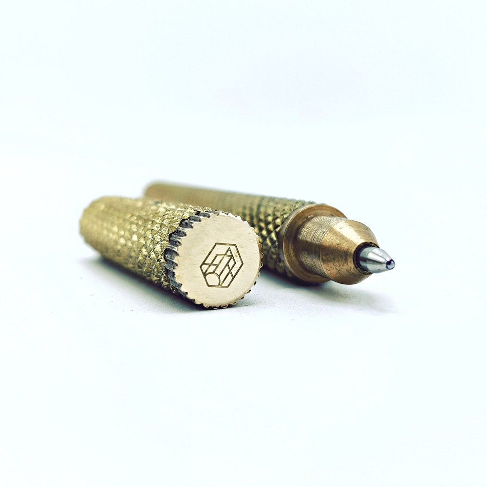 Brass Pen Knurled, Brut Homeware