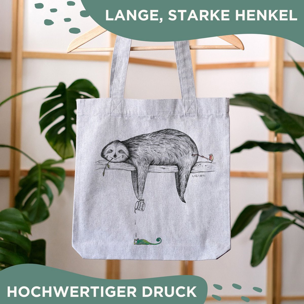 Jutebeutel – Faultier