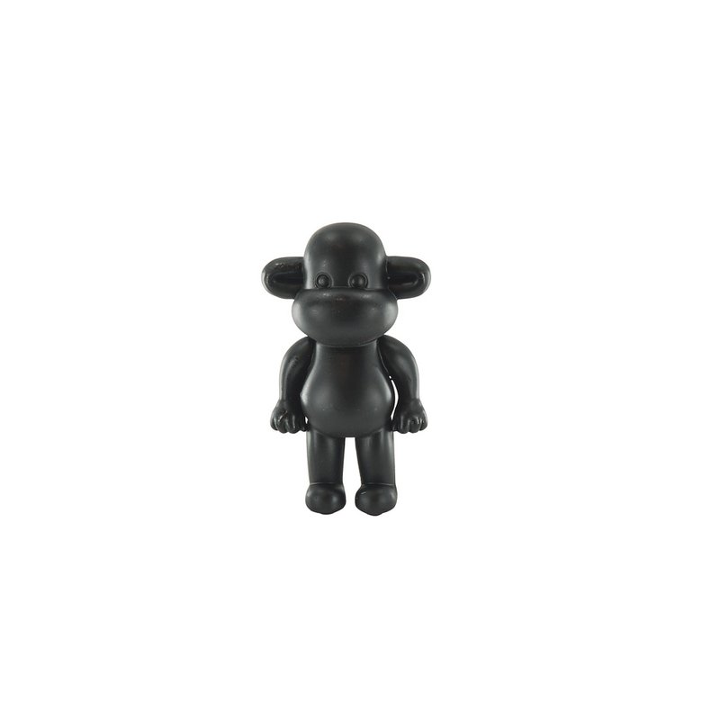 Ozdoba - figurka małpy „The Legend” - czarna - 11x7x19cm