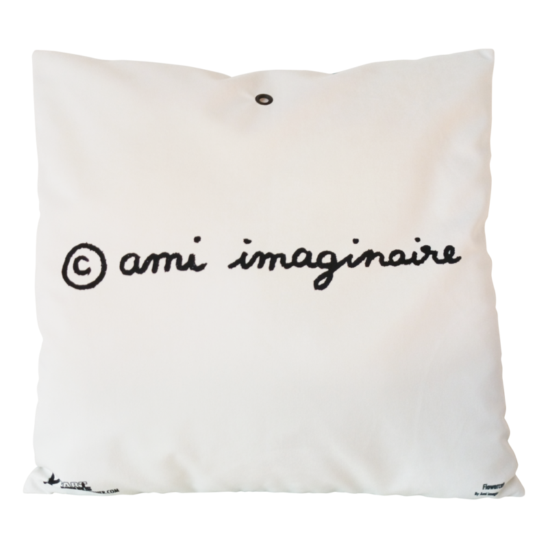 Poduszka Kwiat Kot od Ami Imaginaire