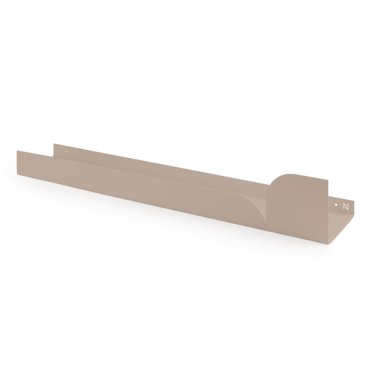 Metal wall shelf BAUHAUS, white, beige, black