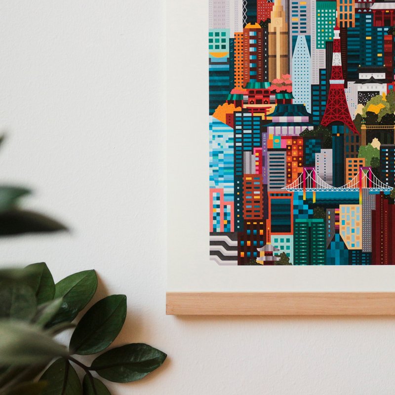 Tokyo A3 Colourful Print