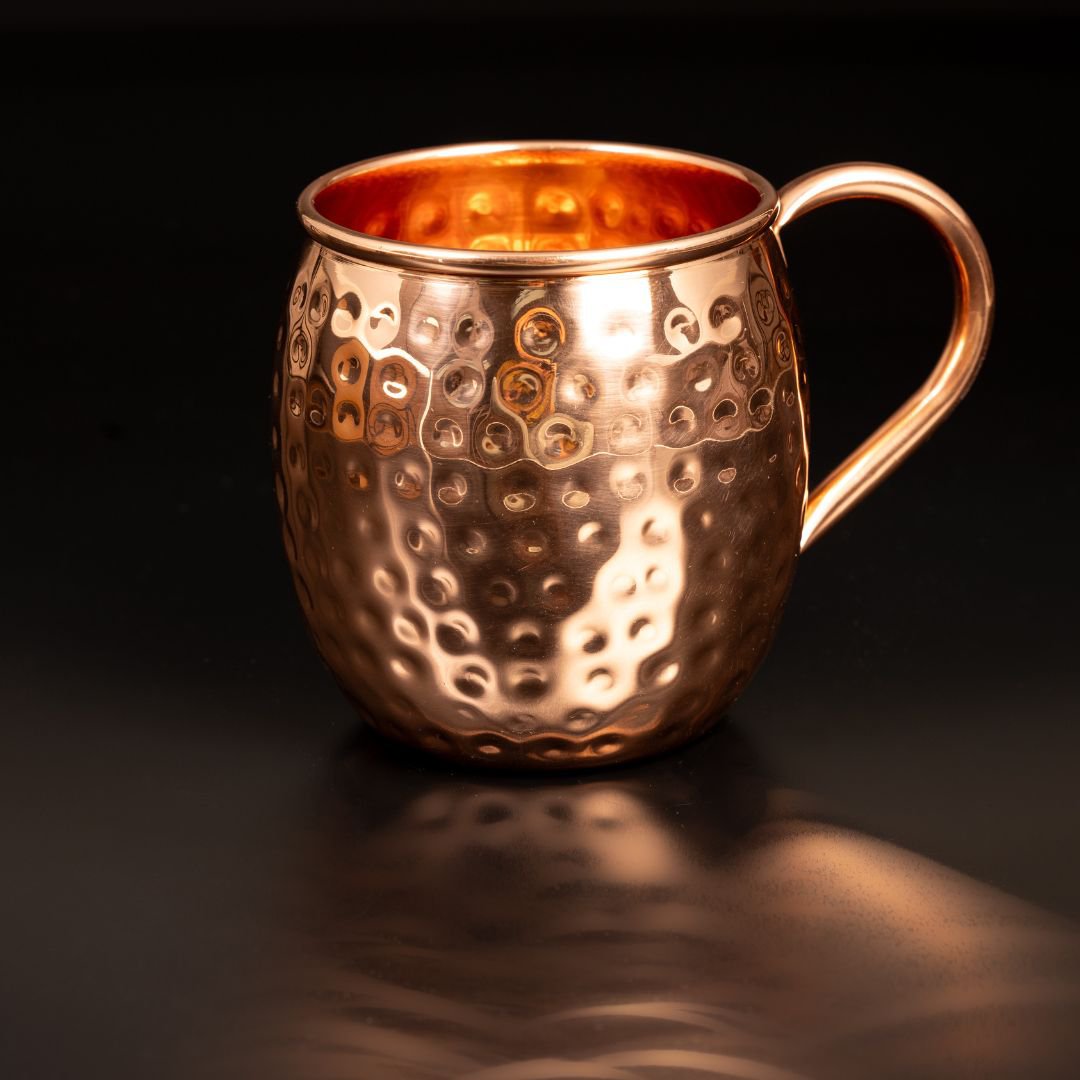 Juego de tazas de cobre Moscow Mule Spectre - 2 tazas Moscow Mule (martilladas, 500 ml)