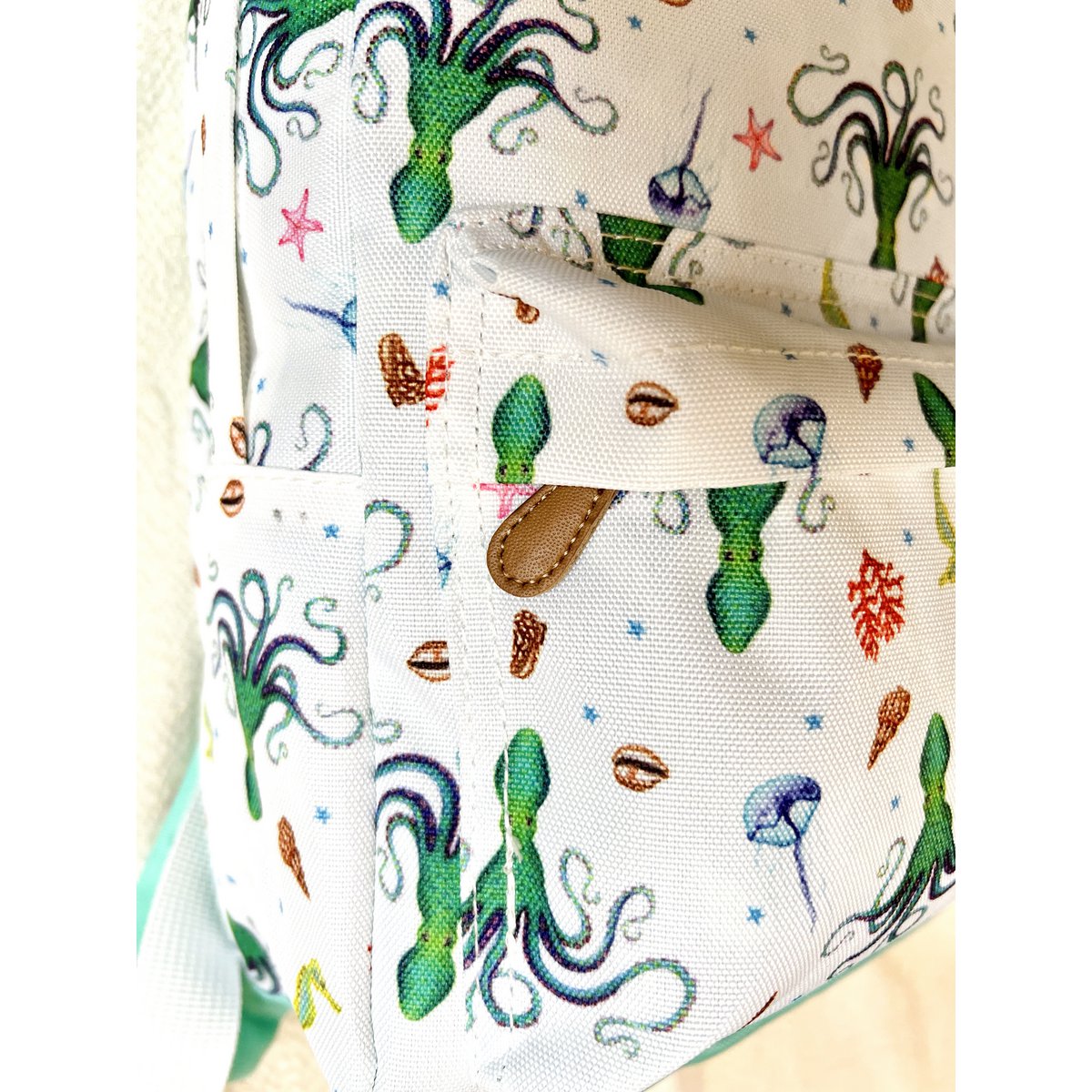 Kids backpack Octopus - Sustainable school bag made from recycled PET bottles - For toddlers and preschoolers - Multiple compartments - Unique design hand-painted by Mies