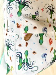 Kids backpack Octopus - Sustainable school bag made from recycled PET bottles - For toddlers and preschoolers - Multiple compartments - Unique design hand-painted by Mies