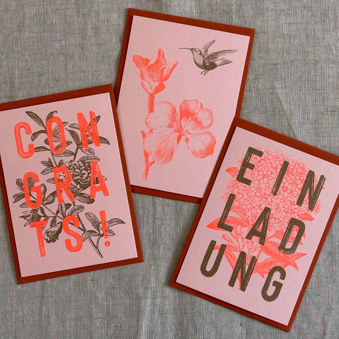 Card with envelope / Typo / Congrats / Premium Gmund paper