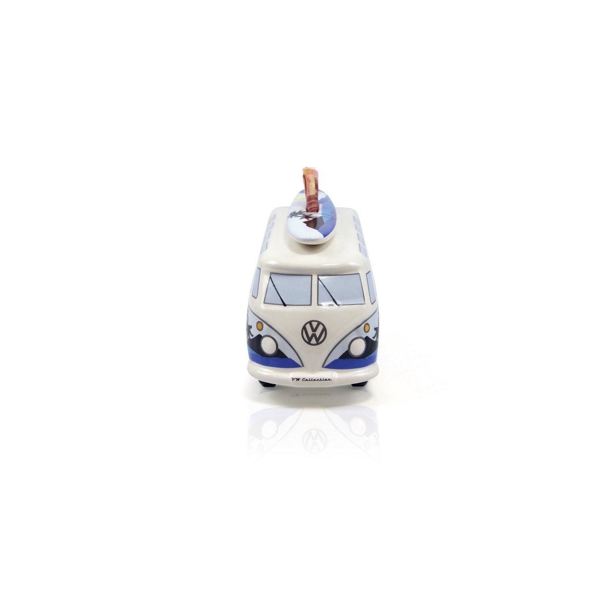 Volkswagen VW T1 Bus Spardose mit Surfboard (1:18) - Surf/Blau
