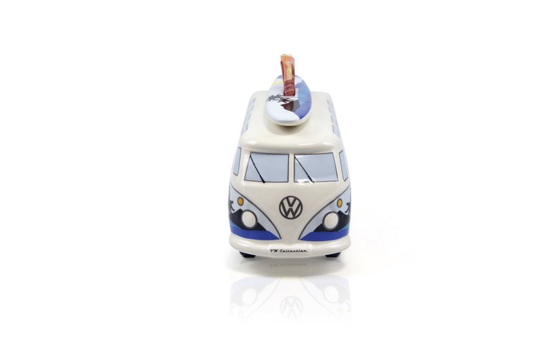 Volkswagen VW T1 Bus Spardose mit Surfboard (1:18) - Surf/Blau