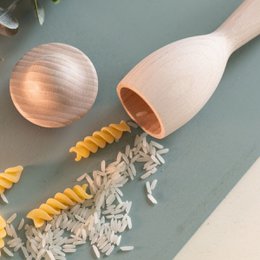 Creative rattle “Frieda” Filling & painting | Natural wooden sound toy | Wooden toys for Montessori and Waldorf | from 3 years | 100% Made in Germany